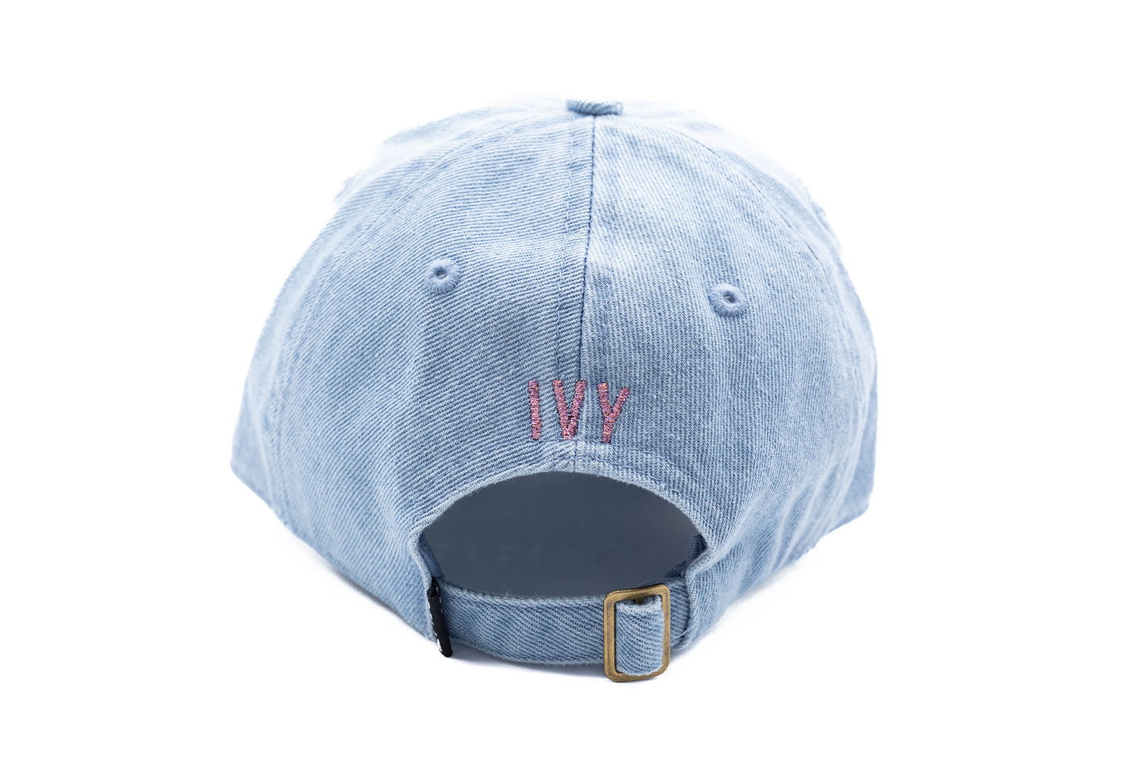 Denim Baseball Hat - Glitter Embroidery on back