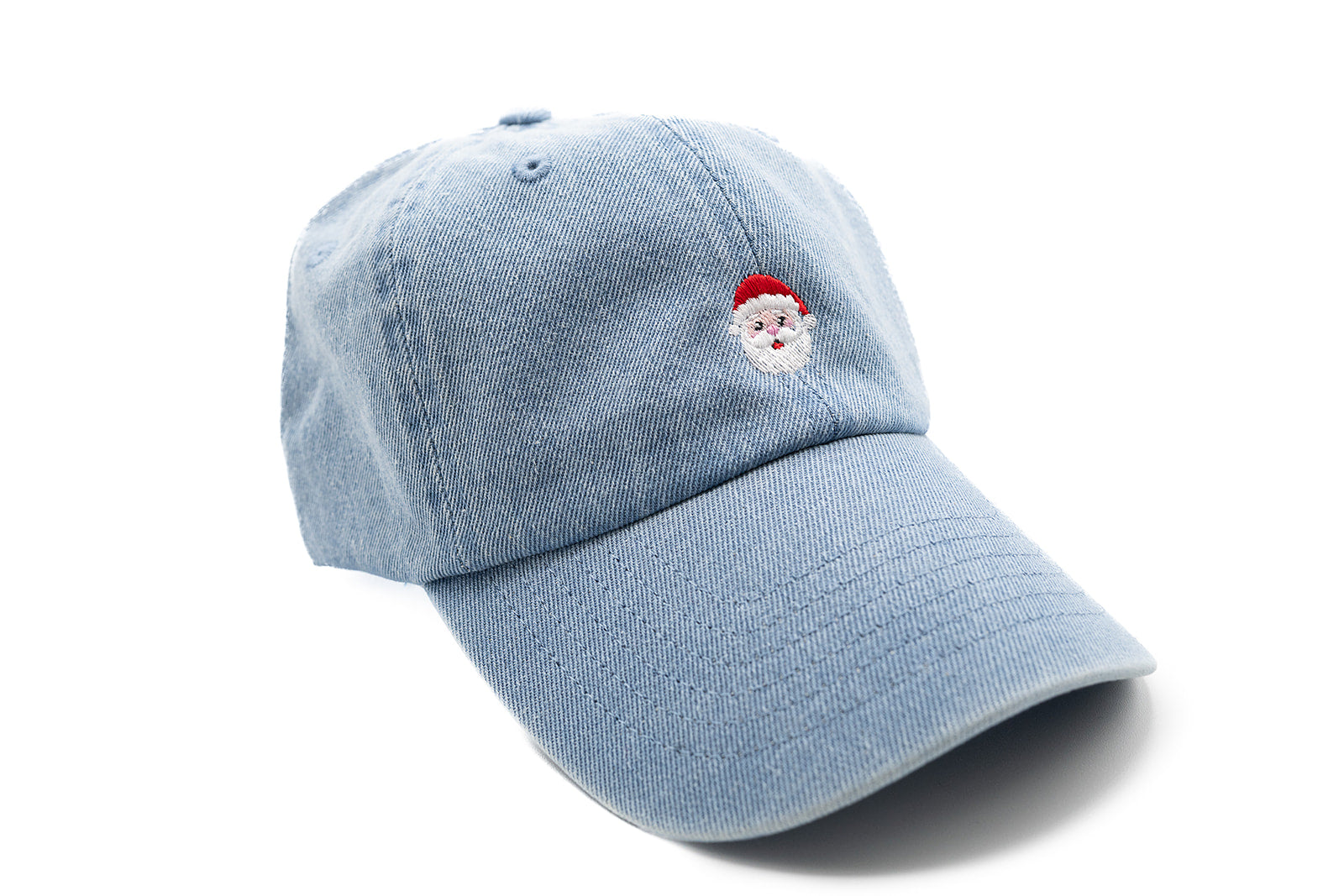 Denim Tiny Holiday Santa Baseball Hat