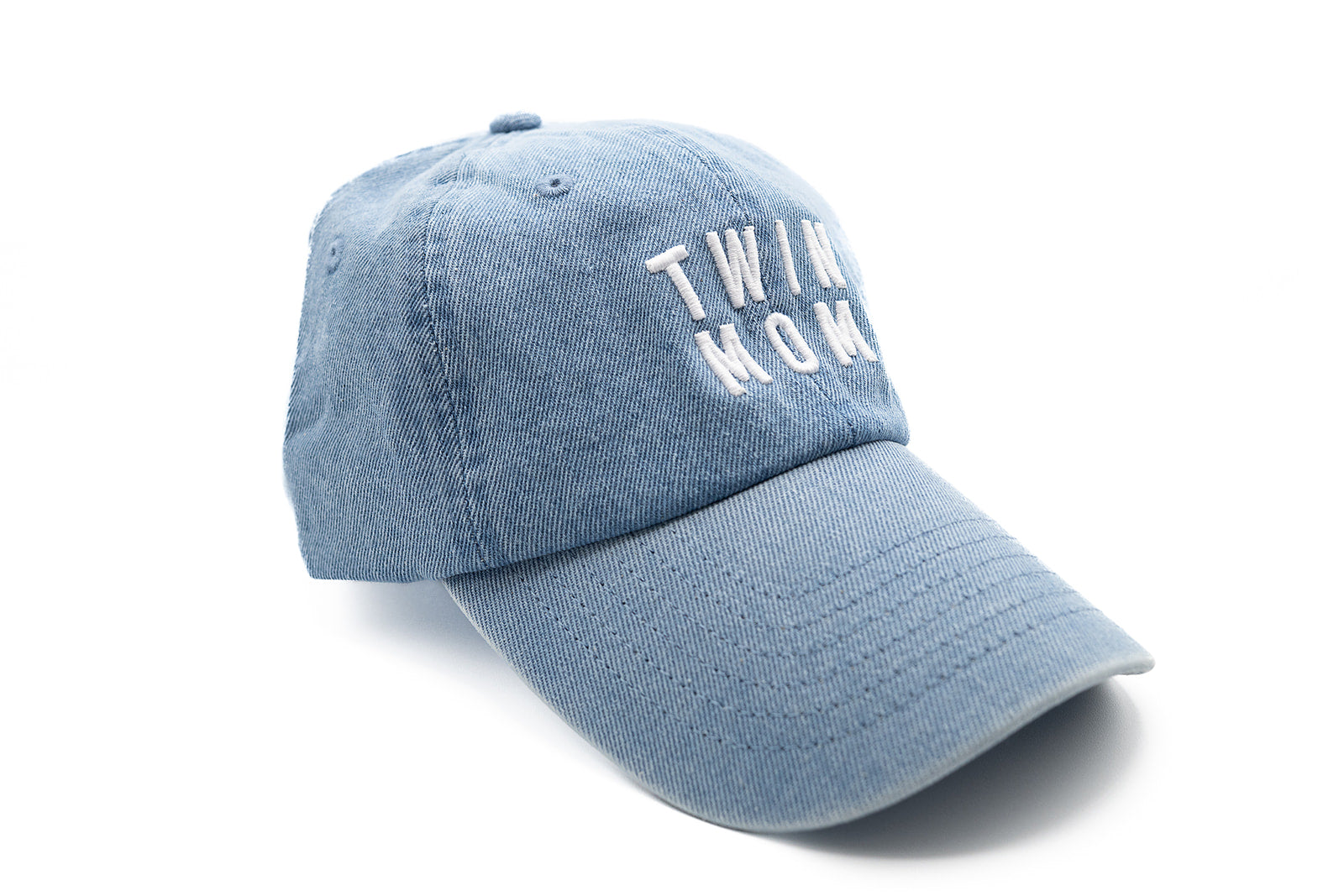 Denim Twin Mom Hat