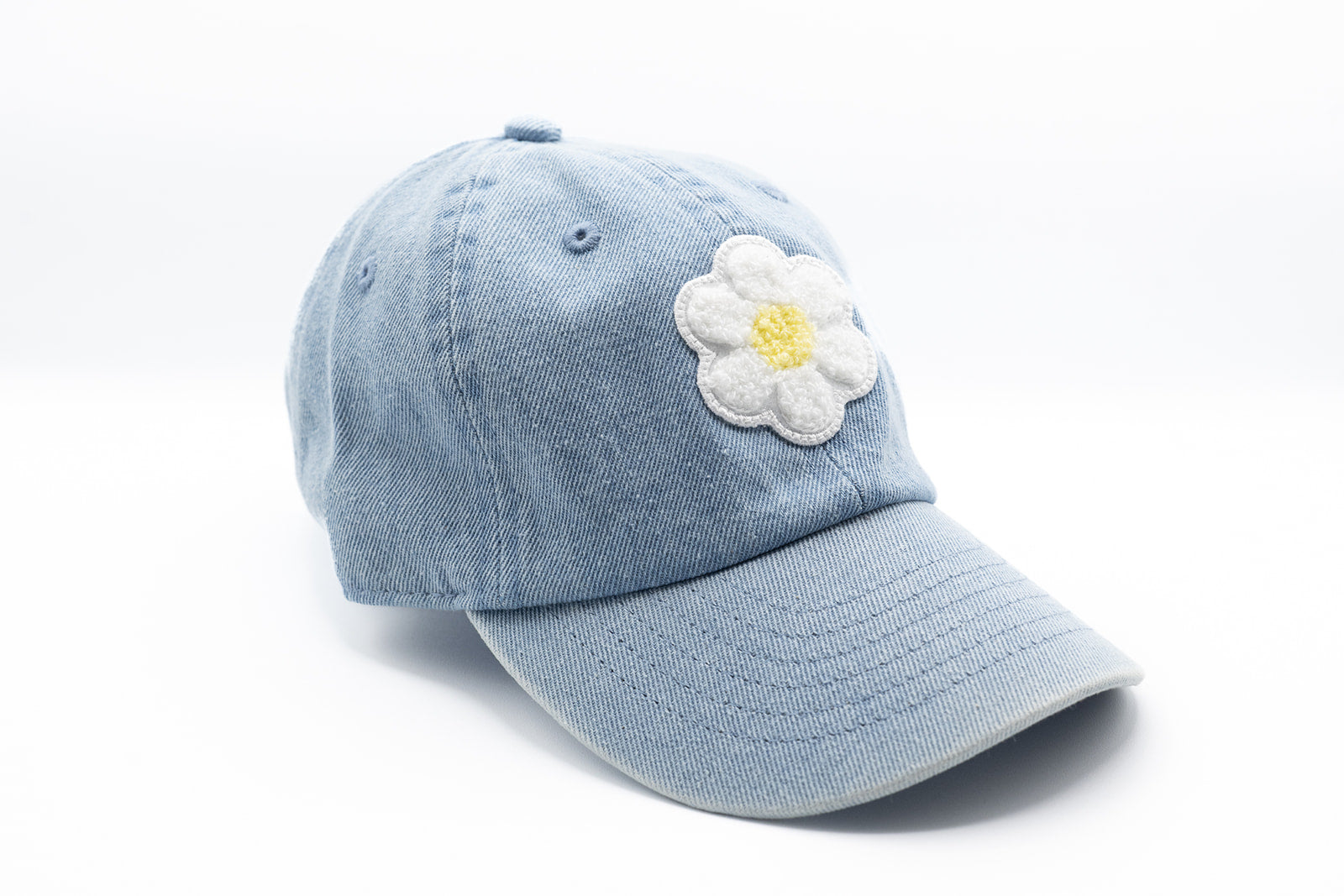Denim Terry Flower Hat