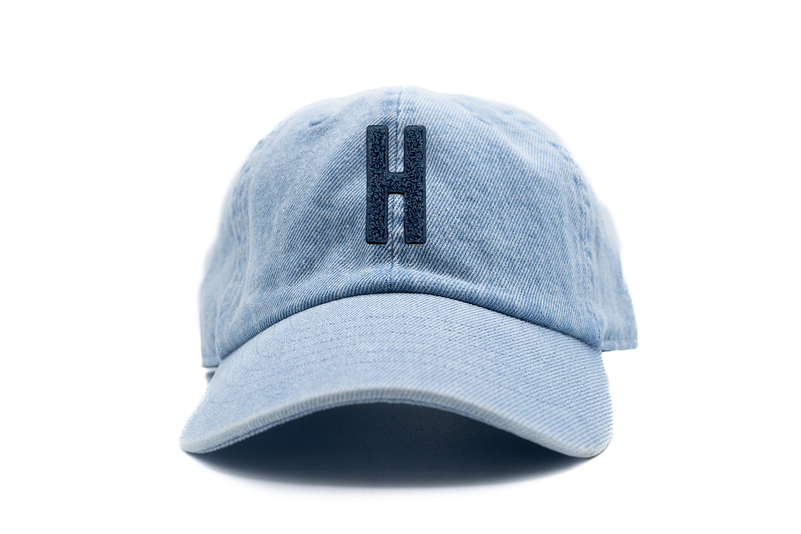 Blue Terry Letter Patch Baseball Hat