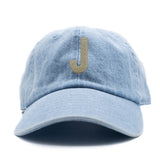 Cream Terry Letter Patch Baseball Hat