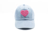Denim Terry Heart Hat