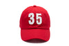 Red Double Number Hat