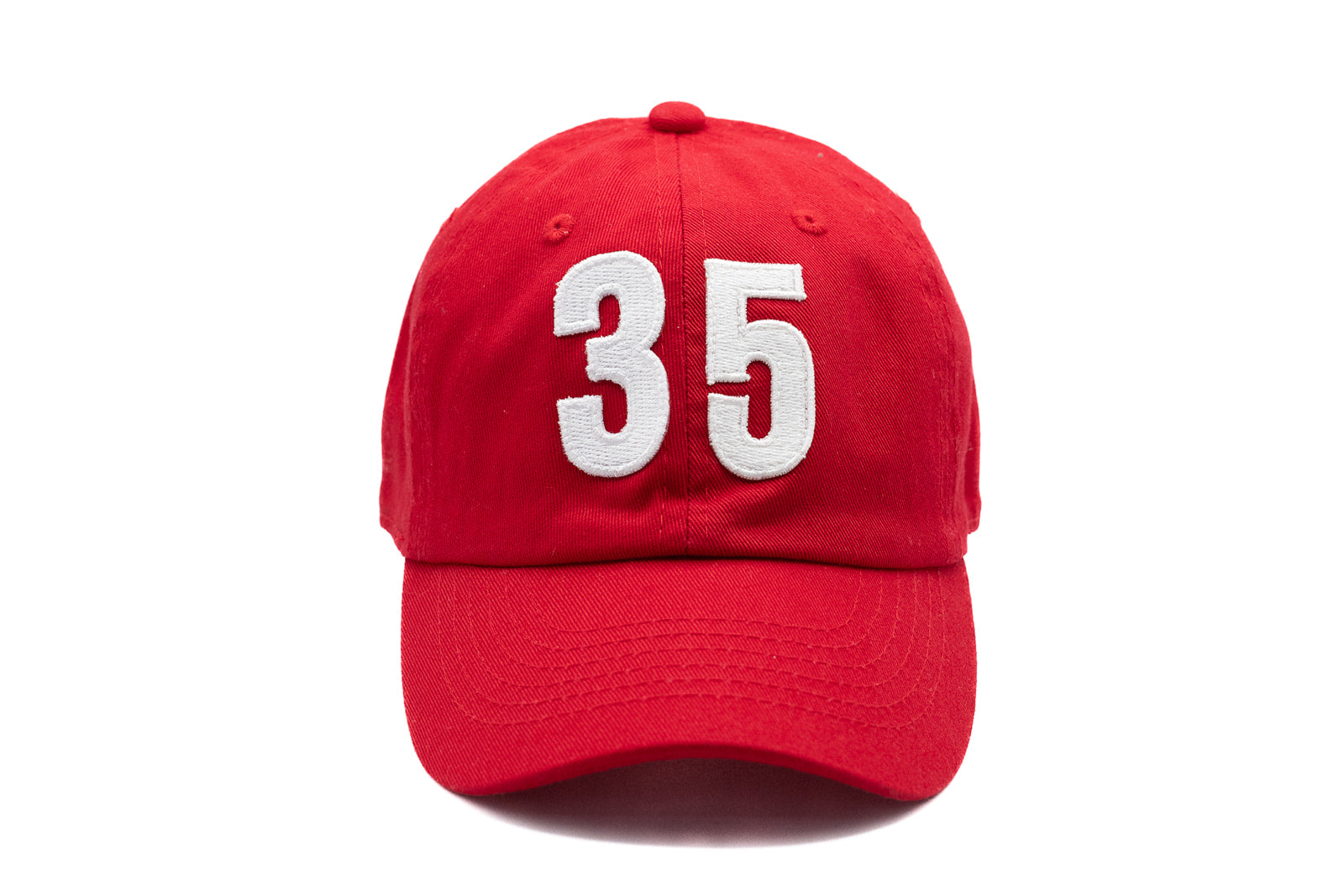 Red Double Number Hat