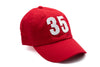 Red Double Number Hat