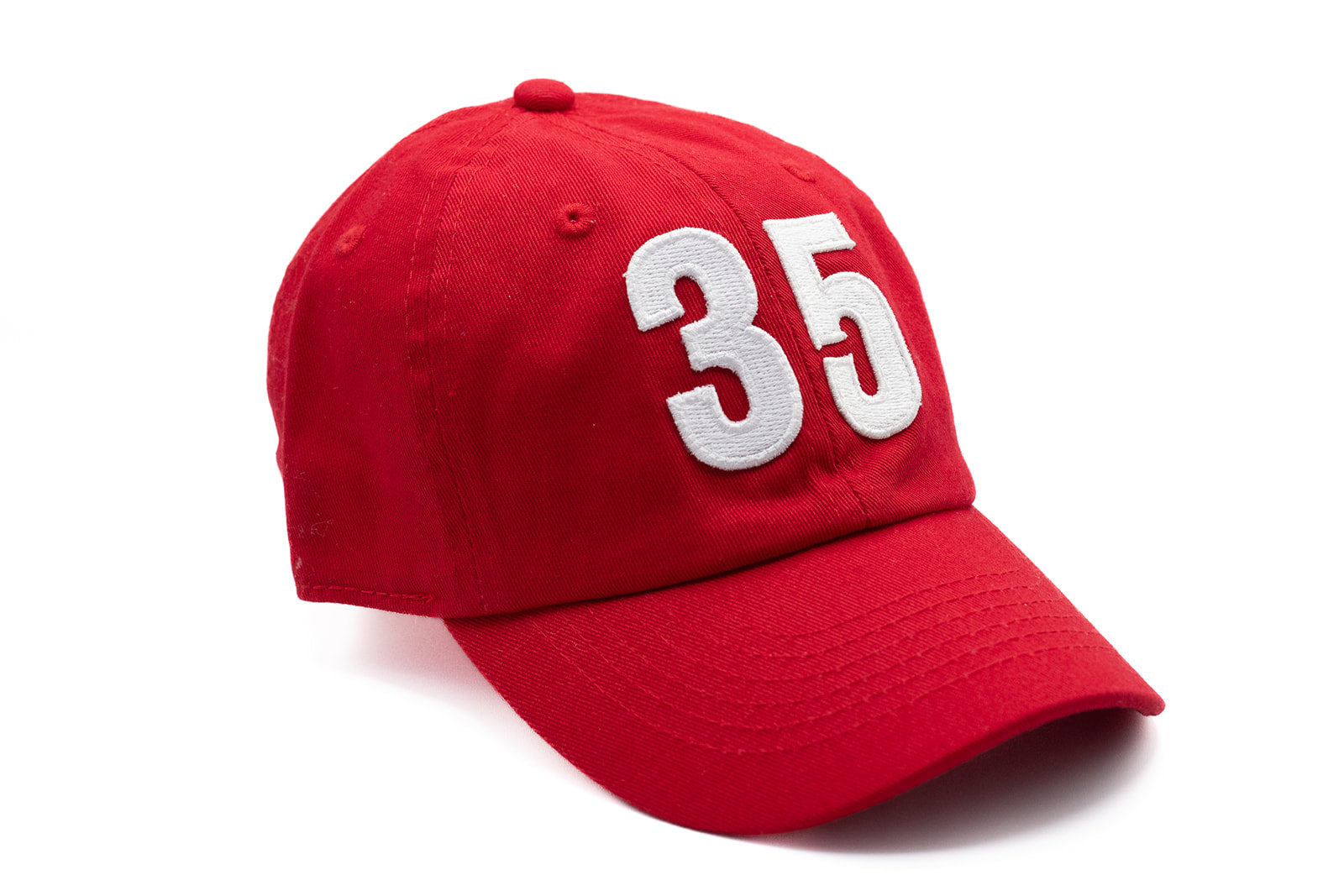 Red Double Number Hat