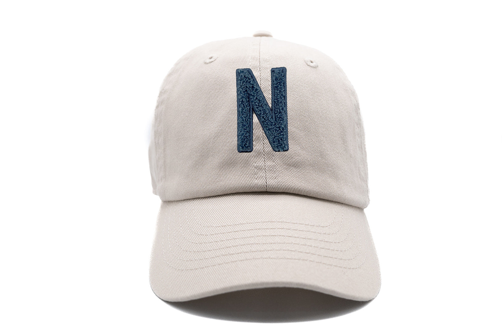 Blue Terry Letter Patch Baseball Hat
