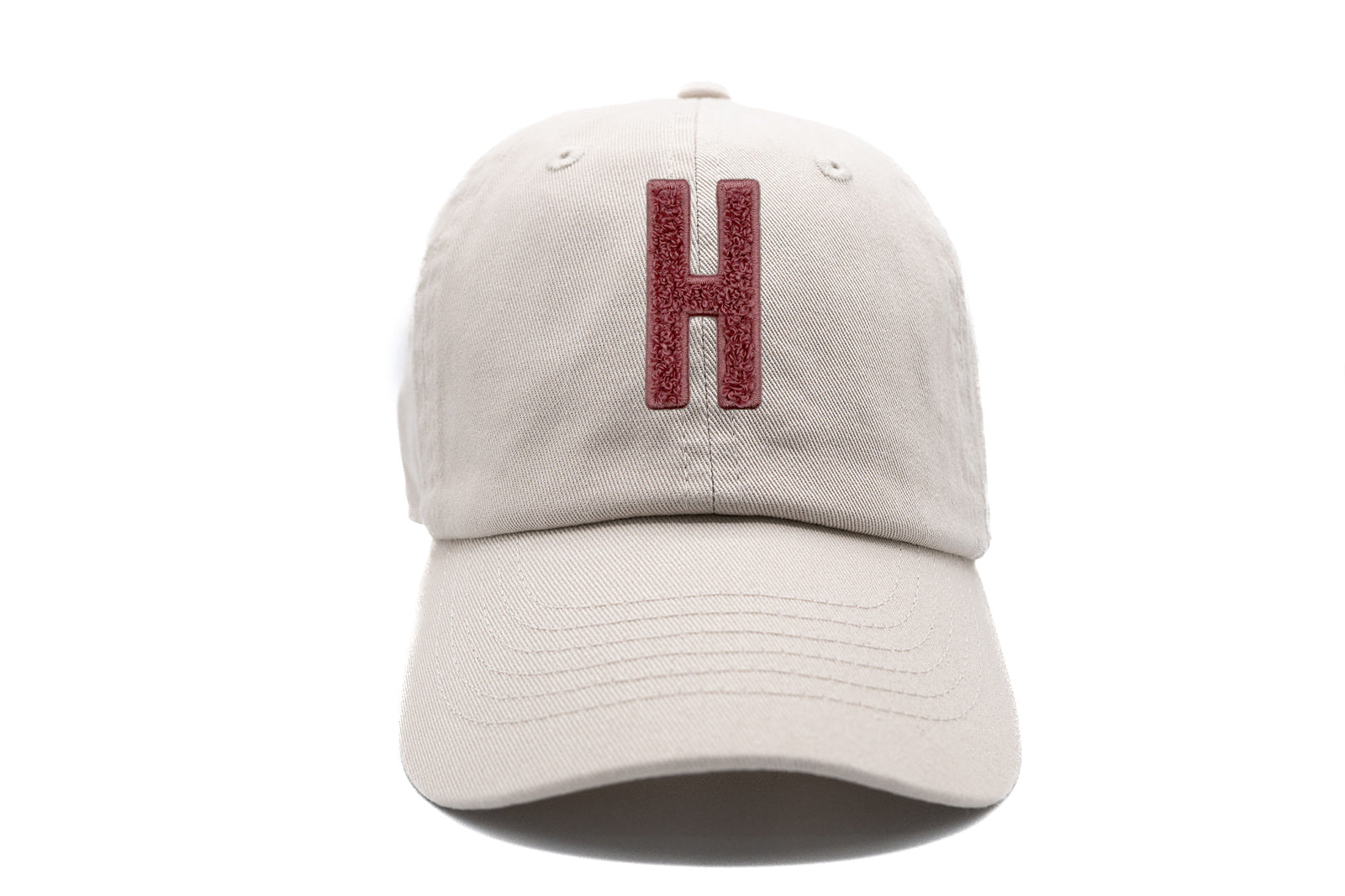 Blush Terry Letter Patch Baseball Hat