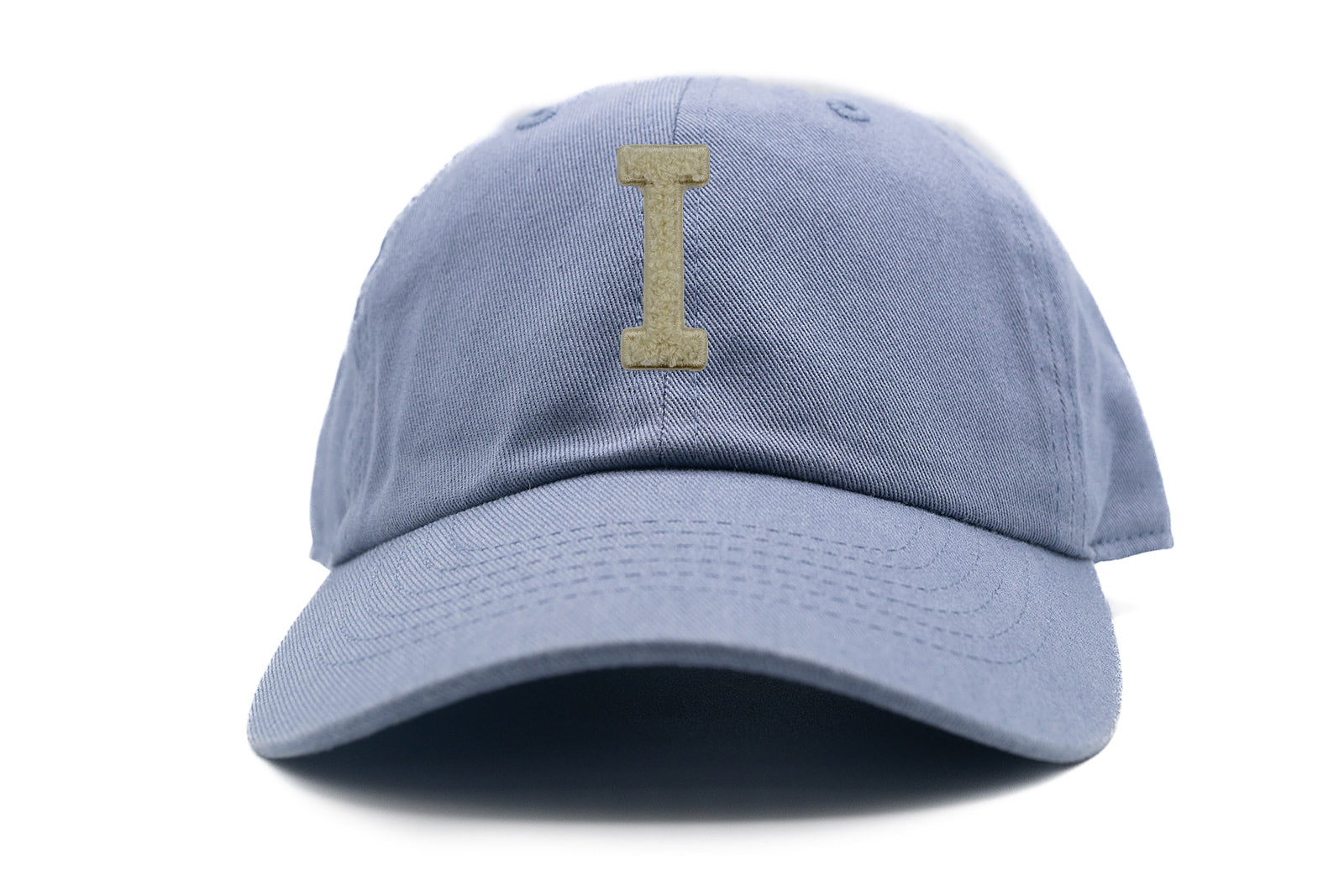 Cream Terry Letter Patch Baseball Hat