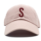 Blush Terry Letter Patch Baseball Hat