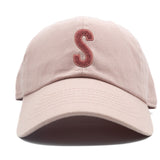 Blush Terry Letter Patch Baseball Hat