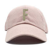 Cream Terry Letter Patch Baseball Hat
