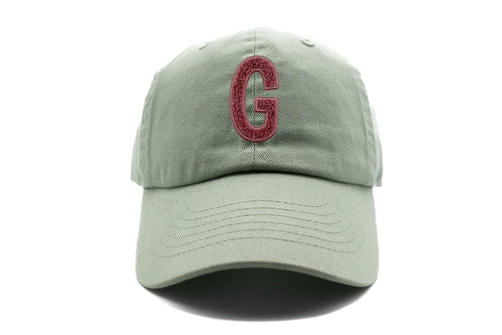 Blush Terry Letter Patch Baseball Hat
