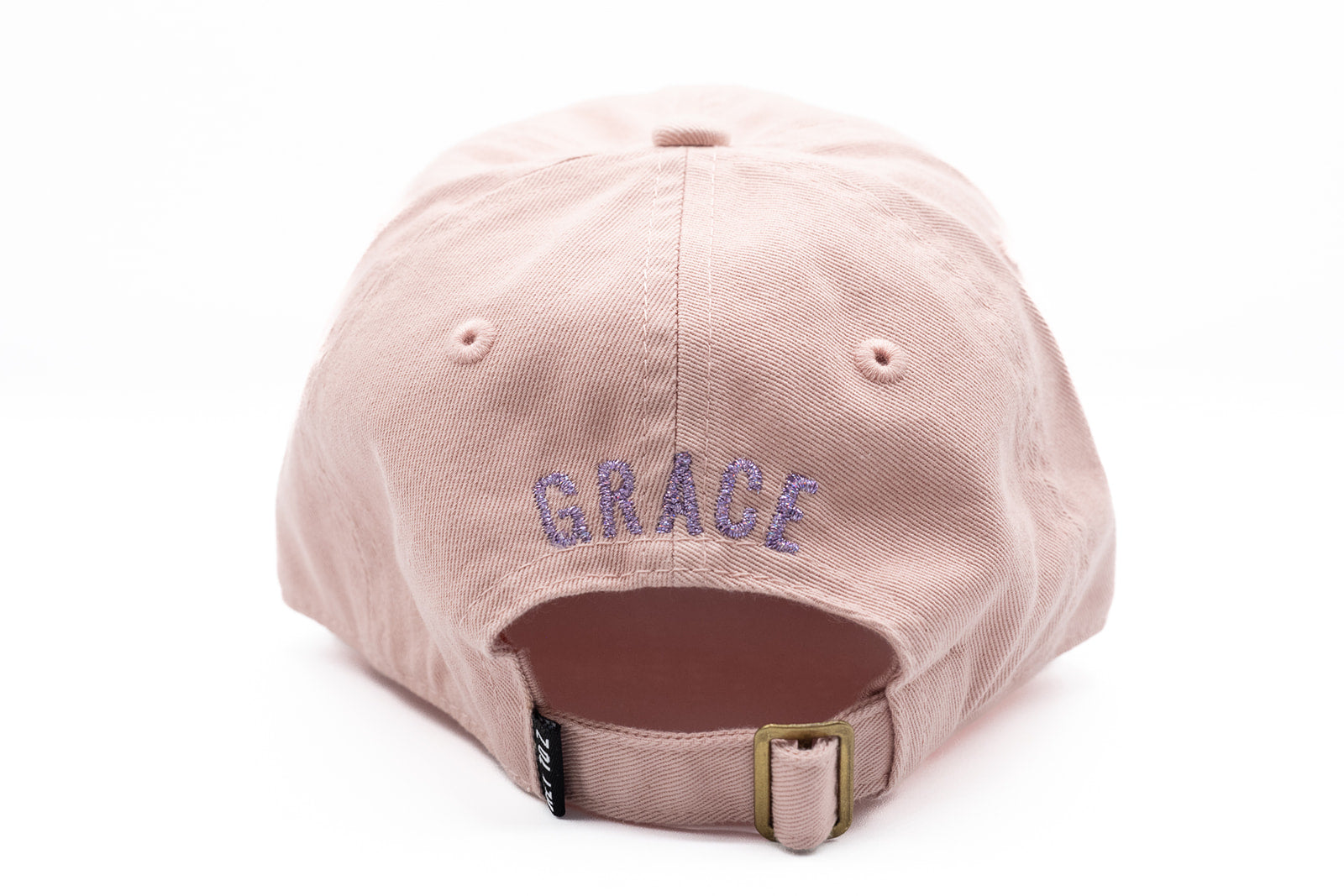 Dusty Rose Baseball Hat - Glitter Embroidery on back