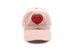 Dusty Rose Terry Heart Hat