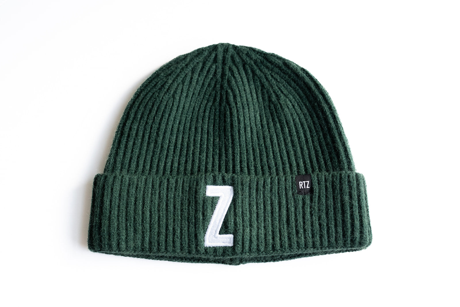 Forest Green Letter Beanie