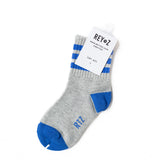 Heather Grey & Blue Stripe Socks