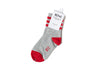 Heather Grey &amp; Red Stripe Socks