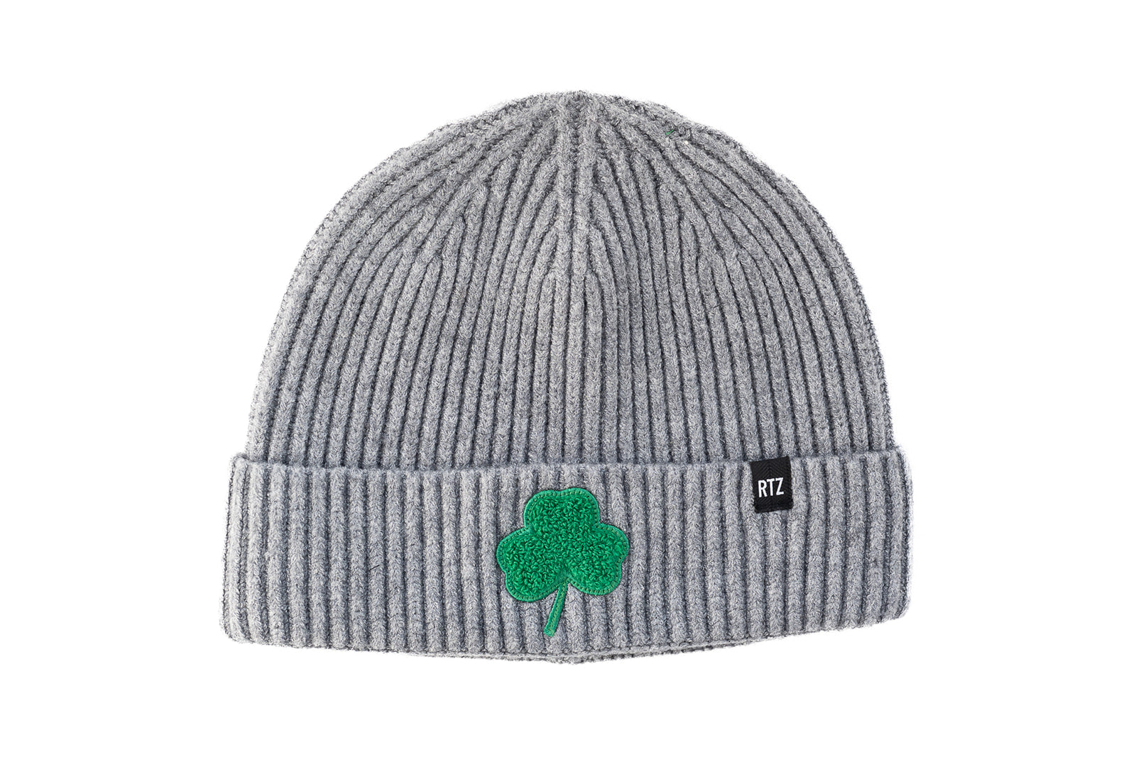 Heather Grey Terry Shamrock Beanie