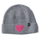 Terry Heart Patch Beanie
