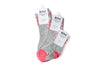 Heather Grey &amp; Pink Stripe Socks