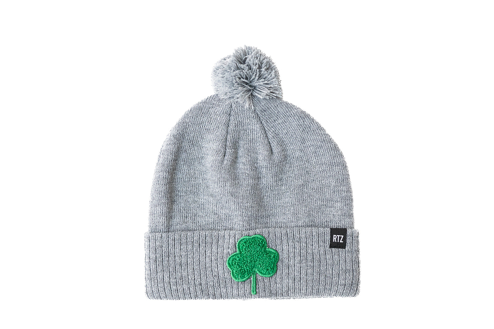 Shamrock Patch Pom Pom Hat