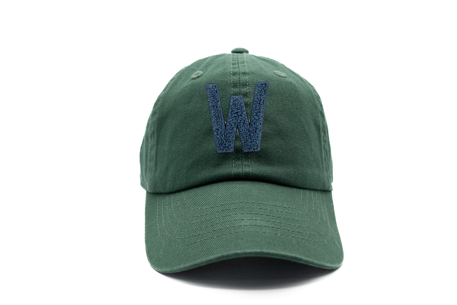 Blue Terry Letter Patch Baseball Hat