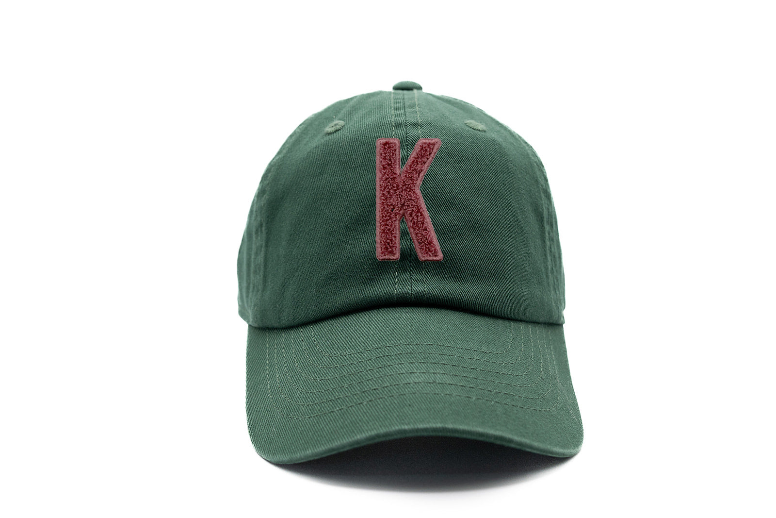 Blush Terry Letter Patch Baseball Hat