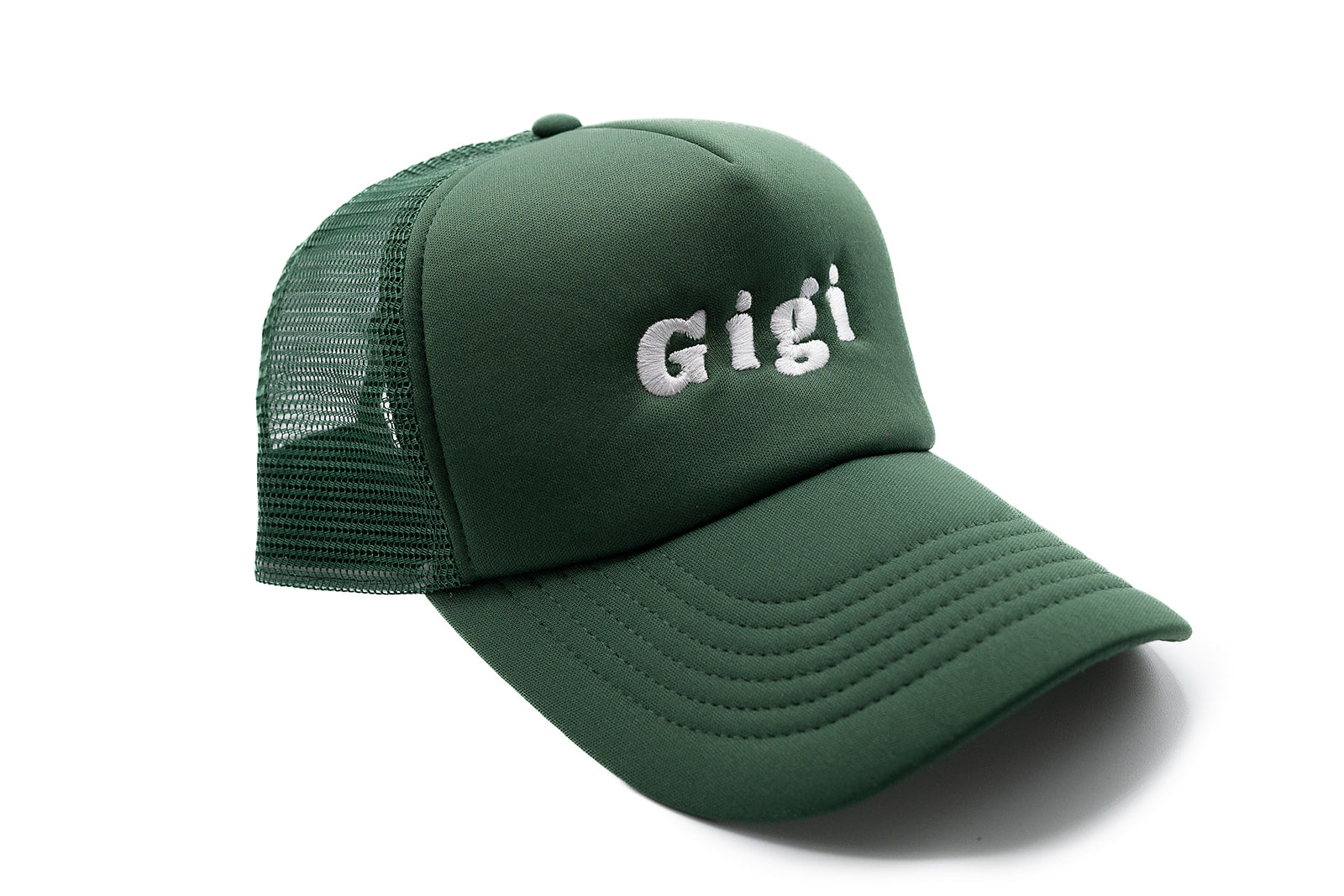 Dark Green Foam Trucker Gigi Hat