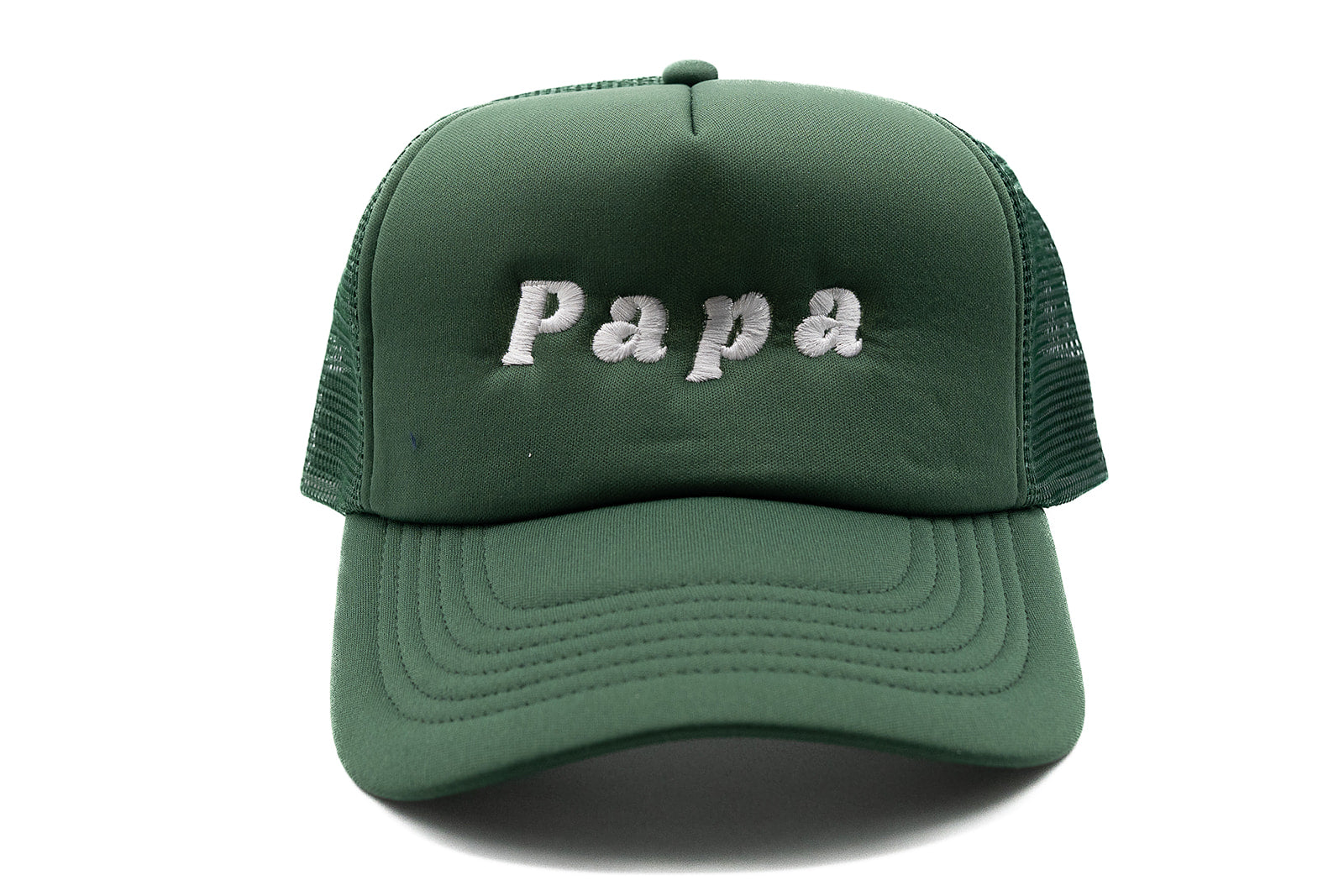 Dark Green Foam Trucker Papa Hat