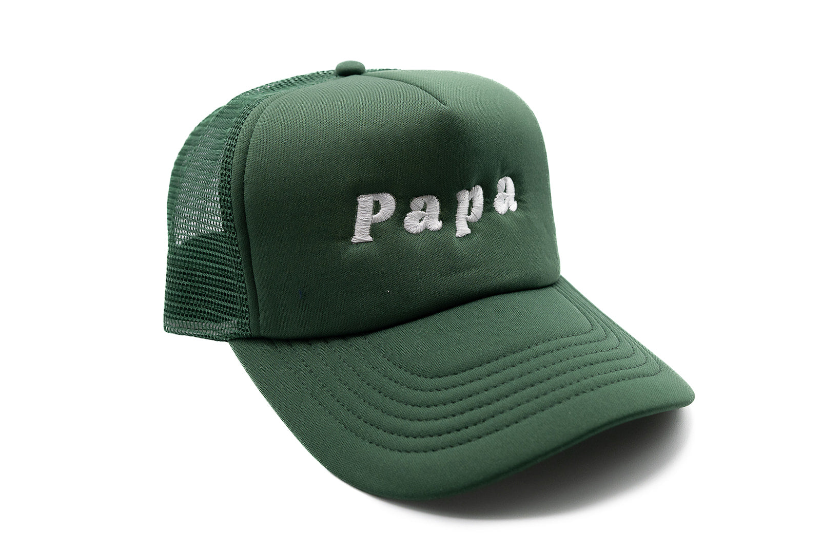 Dark Green Foam Trucker Papa Hat