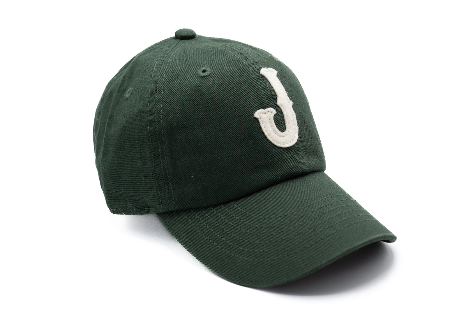 Hunter Green Felt Letter Baseball Hat