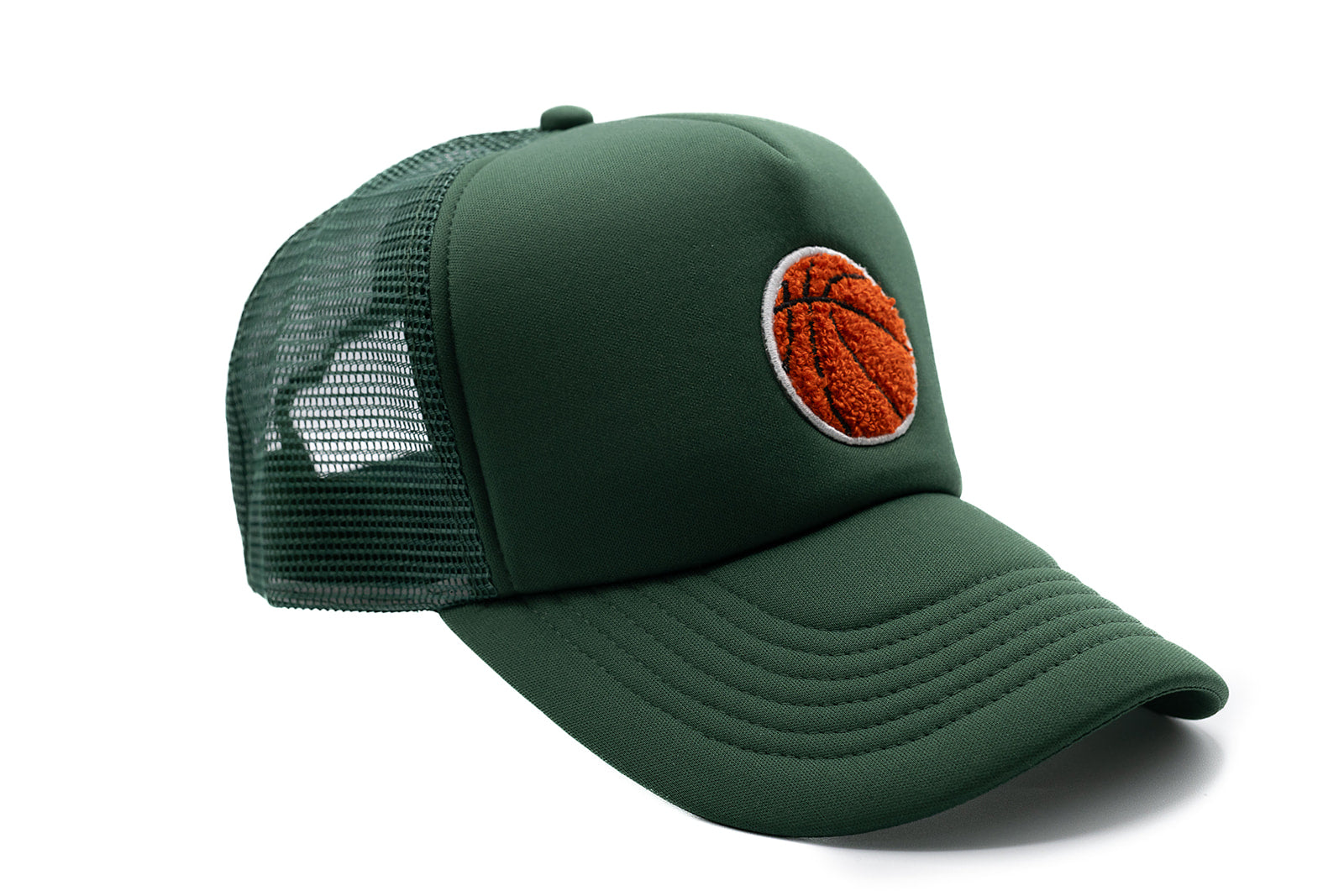 Hunter Green Foam Trucker Basketball Hat