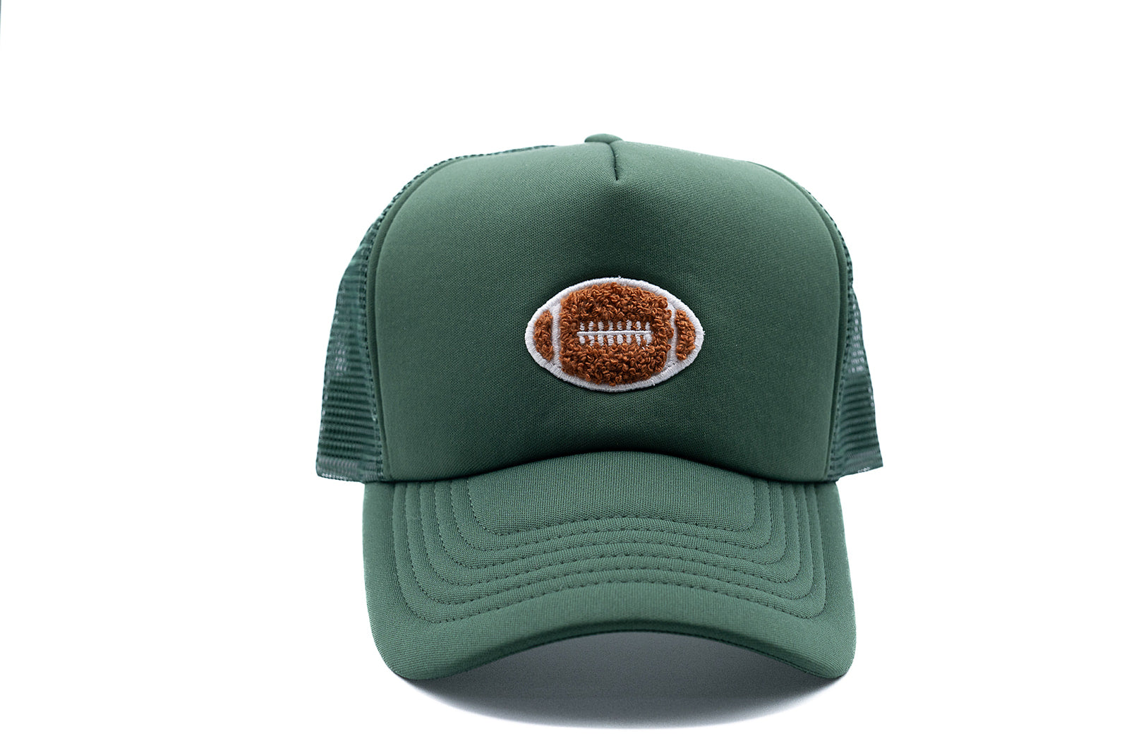Hunter Green Foam Trucker Terry Football Hat