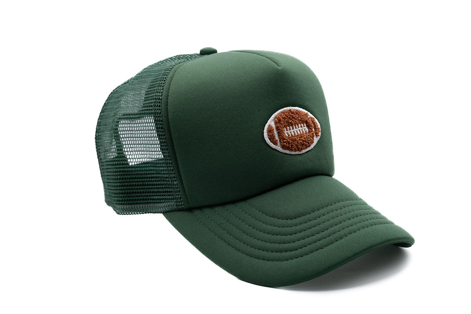 Hunter Green Foam Trucker Terry Football Hat