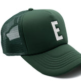Dark Green Letter Trucker Hat