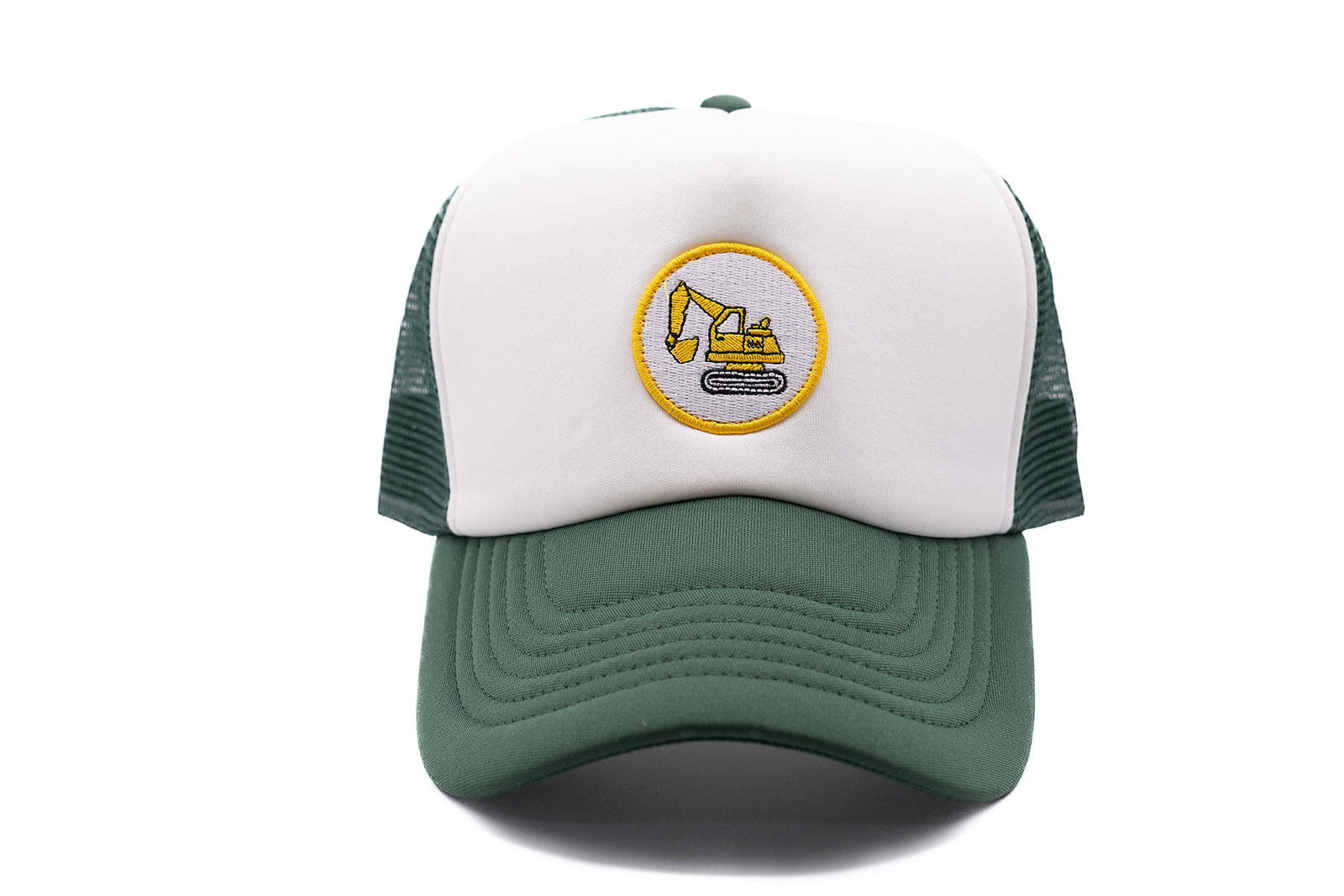 Hunter Green & White Foam Trucker Construction Hat