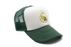 Hunter Green &amp; White Foam Trucker Construction Hat