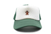 Dark Green &amp; White Foam Tiny Holiday Gingerbread Trucker Hat