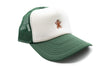 Dark Green &amp; White Foam Tiny Holiday Gingerbread Trucker Hat