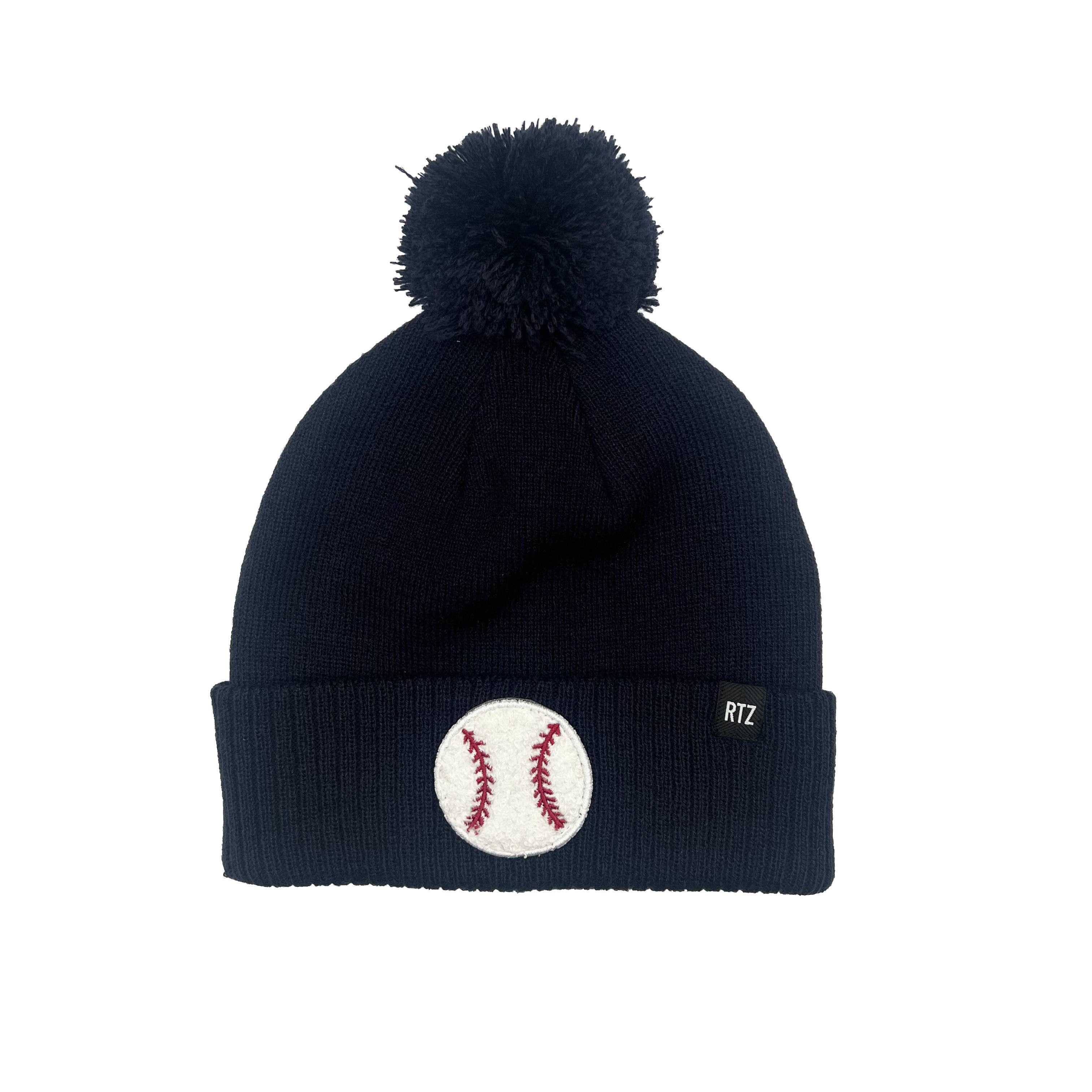 Baseball Patch Pom Pom Hat
