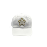 Glitter Gold Terry Star Patch Hat