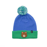 Teddy Bear Patch Pom Pom Hat