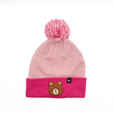 Teddy Bear Patch Pom Pom Hat