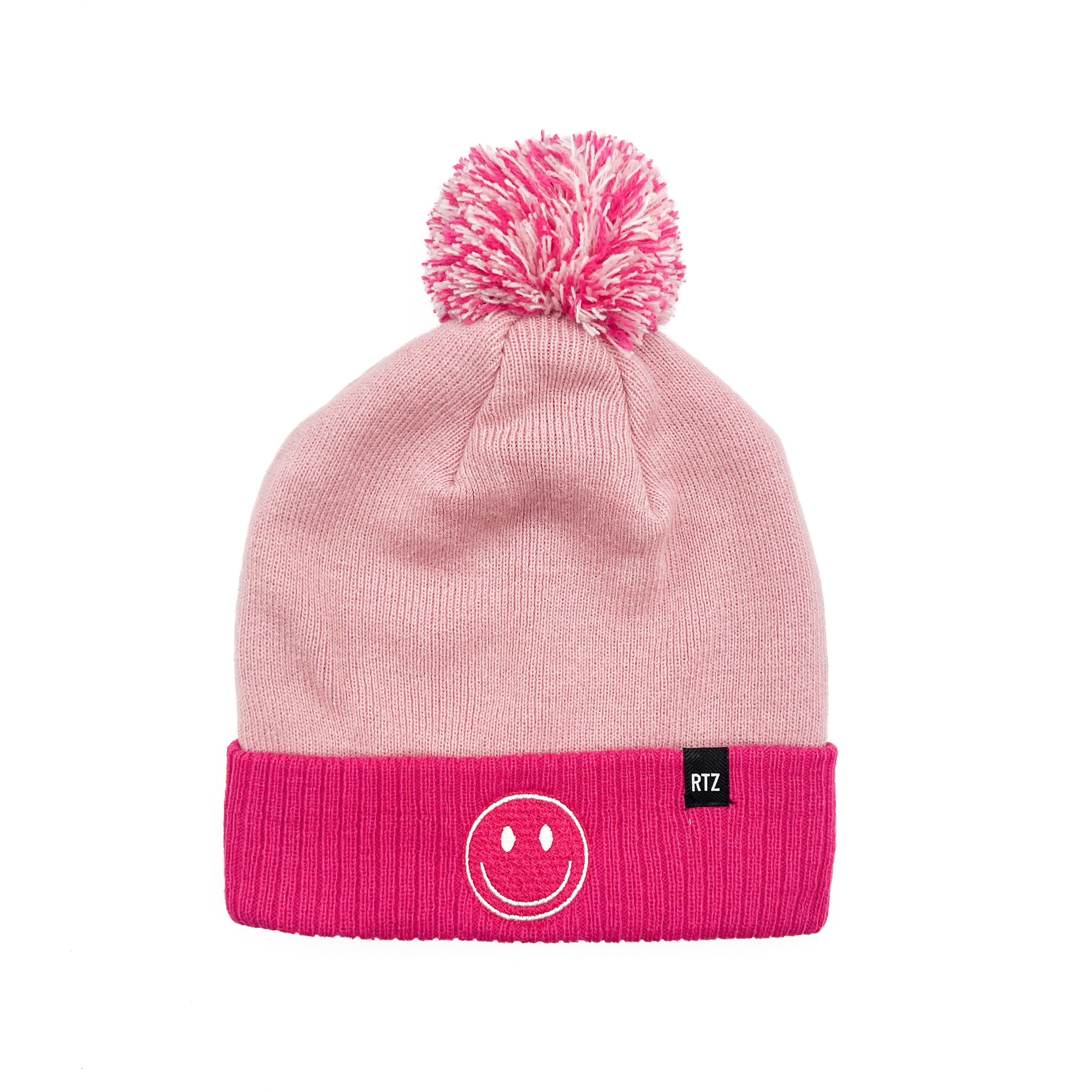 Smiley Pom Pom Hat