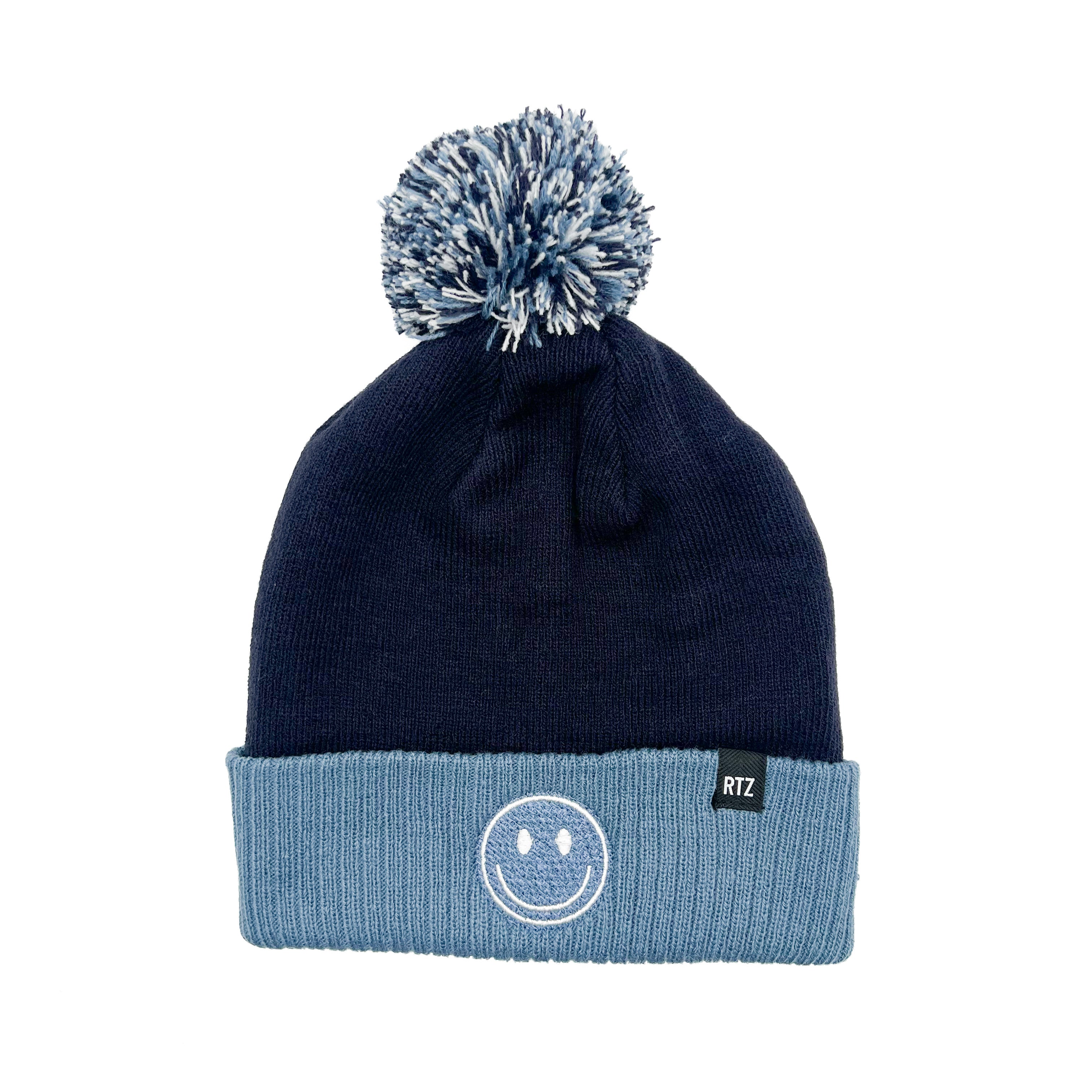 Smiley Pom Pom Hat