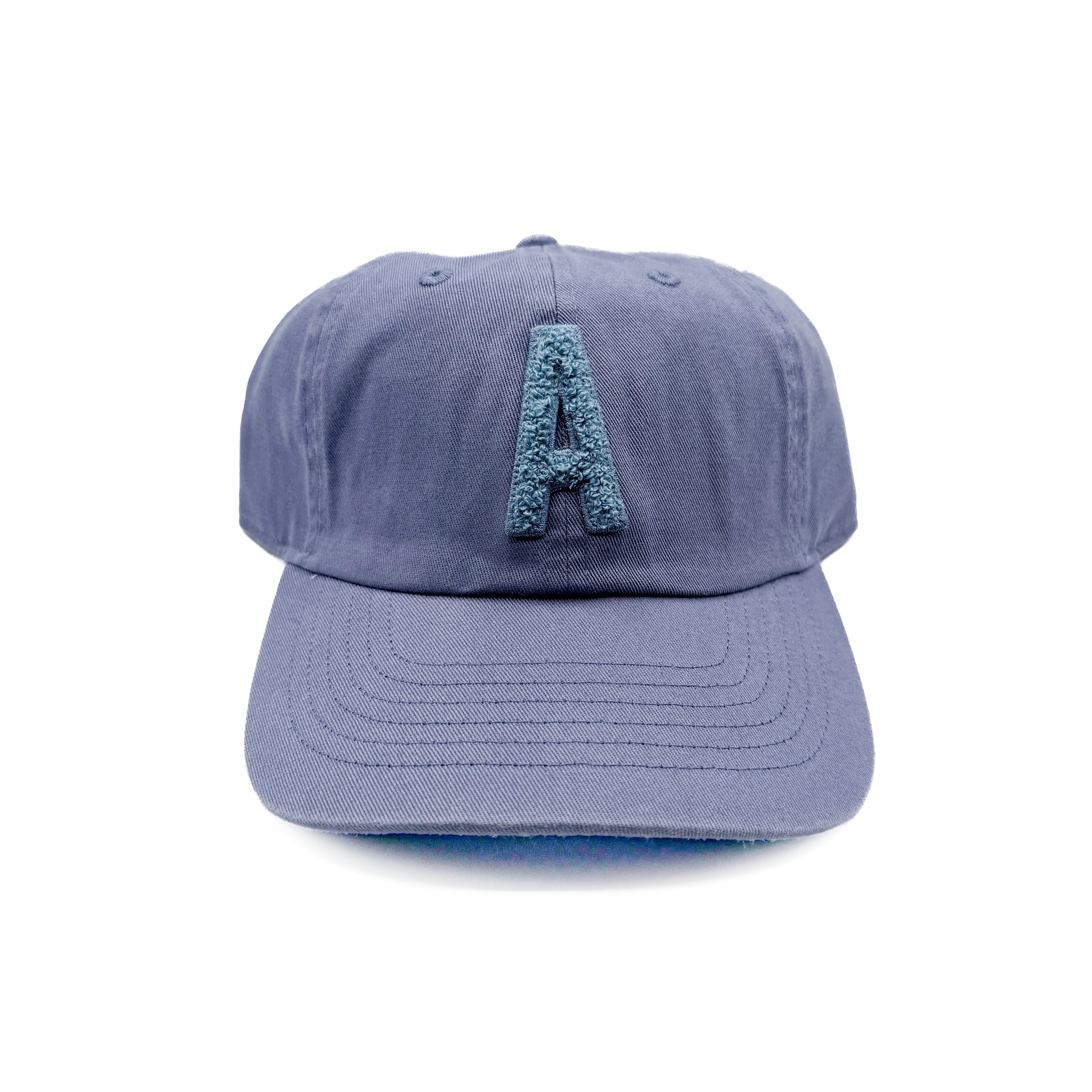 Blue Terry Letter Patch Baseball Hat