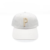 Cream Terry Letter Patch Baseball Hat