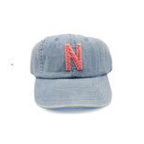 Blush Terry Letter Patch Baseball Hat